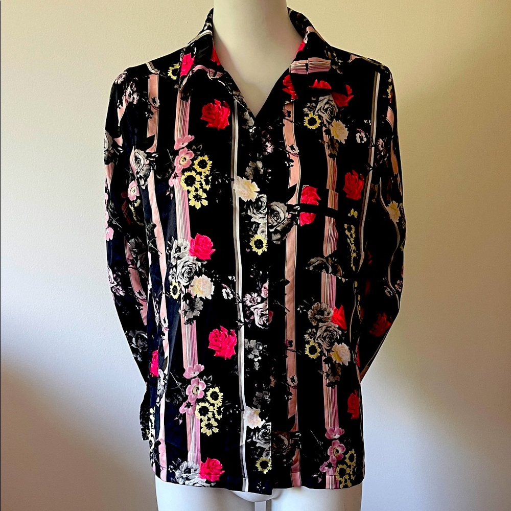 Victoria Secret Floral Patterned  Button Pj Shirt